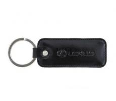 Кожаный прямоугольный брелок Lexus, black